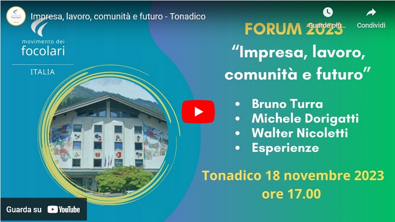 18/11/2023: in diretta streaming il 2° appuntamento col Forum Primiero 2023
