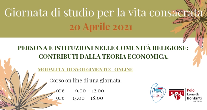 #PoloLionello, 20/04/2021 - Giornata di studio per la vita consacrata