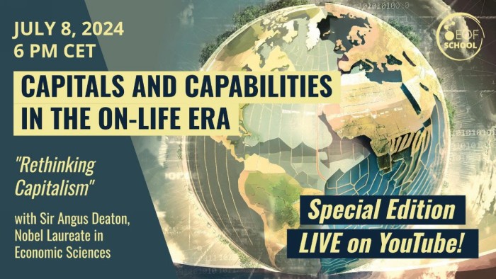 #Eof - Nobel Laureate Deaton at the EoF School 2024: «Rethinking Capitalism: Dreams, Nightmares, and Threats»