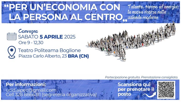 #AIPEC - Bra: «Per una economia con la persona al centro»