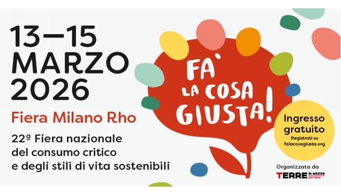 Rho (MI), 13-15/03/2026: l'Edc presente anche quest'anno a «Fa' la cosa giusta!»