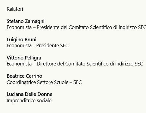 Summer School SEC 2023 relatori