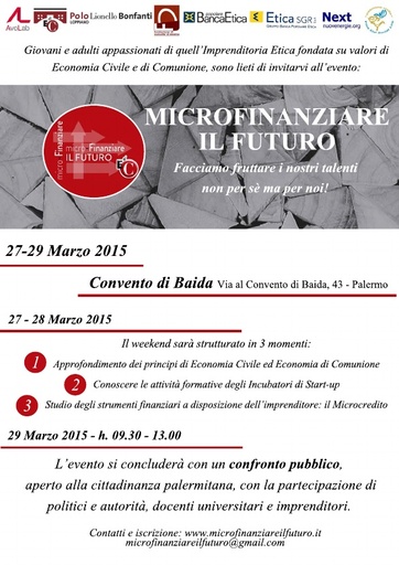 150327-29 Palermo Microfinanziare il futuro